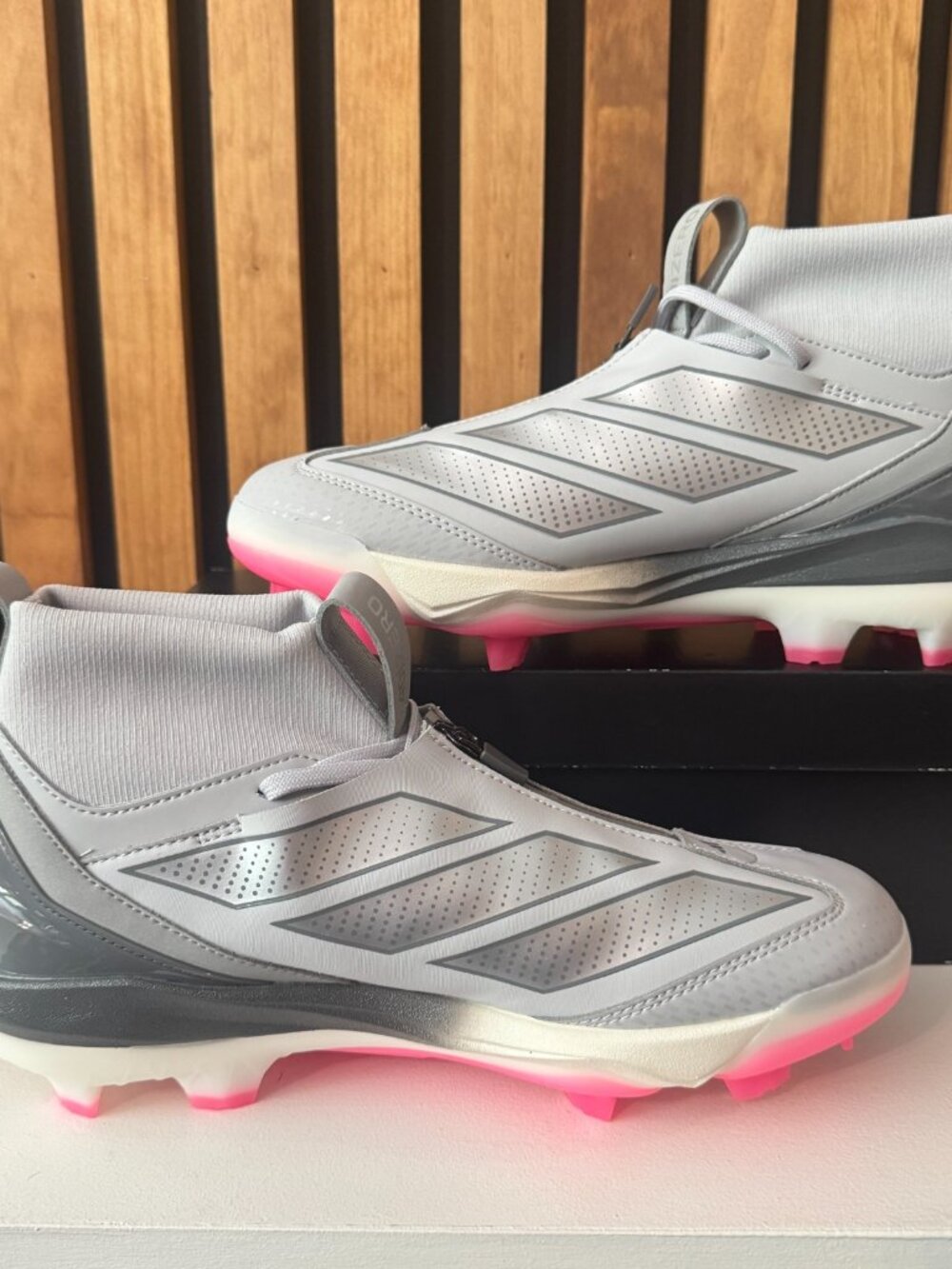 SIZE 9 MENS - Adidas Adizero Impact+ 2.0 Baseball Cleats TPU Pink Grey JH6720